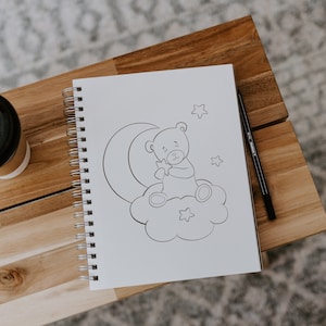 Teddy Bear PNG, Coloring page, Clipart, PNG, Digital Download