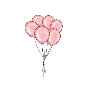 Balloons PNG, Birthday Balloons PNG, Digital Download
