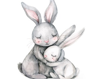 Häschen Clipart, süßes Häschen PNG, Kaninchen, Baby, digitaler Download