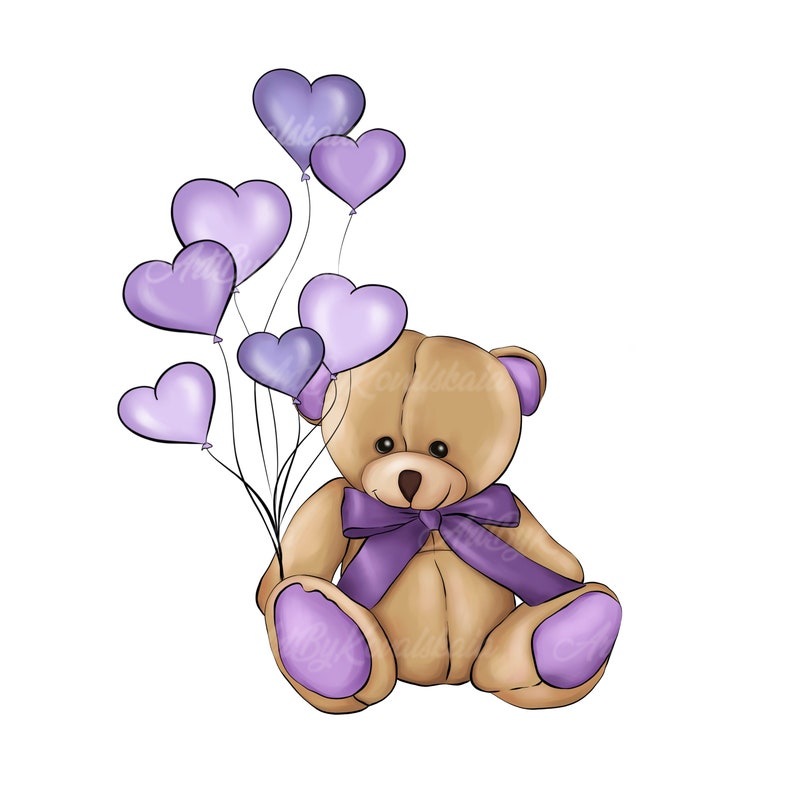 Teddy Bear PNG Valentines Day Clipart Teddy Bear Clipart - Etsy