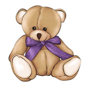 Teddy Bear Clipart, Bear PNG, Baby Bear, PNG, Baby Shower, Digital Download, Commercial Use