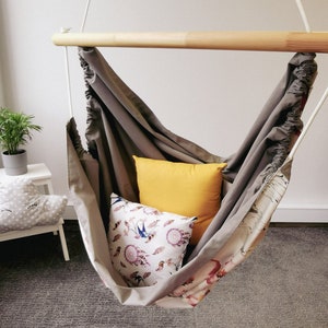 Hammock chair adults, Cotton canvas, Reading chair, Great for Bedroom, Patio, Porch or Tree, Hammock swing, Hanging Comfy and Durable Indoor