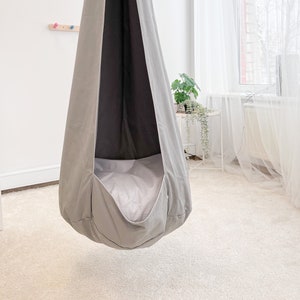 Indoor and Outdoor Double Layered Cuddly Kids Cave Swing Toddlers Gym Swing Cuddly Hanging Pod Swing Childs Sway Fun Therapy Swing Etsy