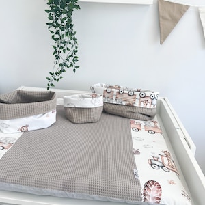 Cambiador en tela, Cestas para lactancia, cambiador, Decoración habitación bebé, Guardería monocromática, Regalo, almohadilla de viaje, cambio de pañal bebé