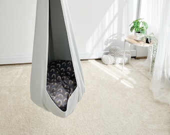Cocoon Hammock hanging swing Kids Room, swing for kids, Indoor therapy swing, Autism swing, Toddler swing, Hammock chair, playroom