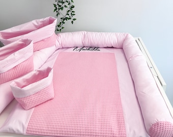 Baby Mädchen Wickelauflage, Wickelunterlage aus Stoff, Wickelauflage, Babyzimmer Dekor, Monochrome Kinderzimmer, Geschenk, Reiseunterlage, Körbe für Kinderzimmer