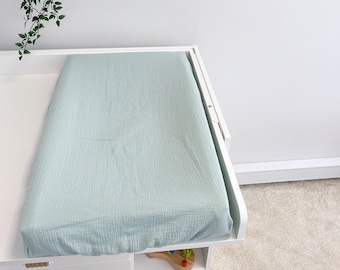 Housse pour matelas à langer, Housse respirante en double gaze, Matelas à langer, Matelas à langer portable