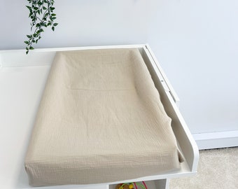 Housse pour matelas à langer, Housse respirante en double gaze, Matelas à langer, Matelas à langer portable