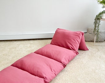Tent Sleepover party, Slumber party pillowbed, Floor mat rest, day care essentials, Pillow mat Camping present, Kids nap mat kindergarden