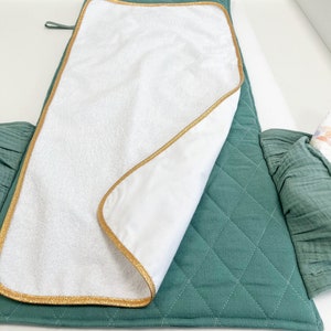 Cambiador portátil, cambiador de viaje, cambiador portátil de algodón, bolsa para cambiar pañales, sábana adicional enrollable, impermeable