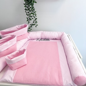 Cambiador de bebé niña, Cambiador de tela, Cambiador, Decoración habitación bebé, Habitación infantil monocromática, Regalo, Cambiador de viaje, Cestas para habitación infantil