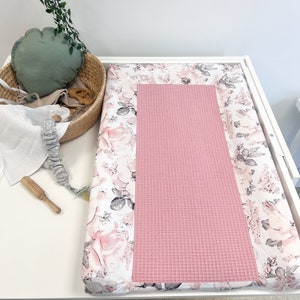 cubierta de cambiador, bandeja de mesa, topper de mesa para niña, cubierta de tela de algodón, cambiador, cambiador de pañales, tapete portátil, cambiador de mesa