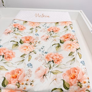 Funda de cambiador con diseño floral, Funda de cambiador, Funda de algodón transpirable, Cambiador de pañales, Cambiador portátil, Sábana cambiadora impermeable