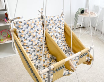 Twin hammock swing, Gift for twins, Toddler swing, Twins, 1st birthday Twins, Schaukel, Balançoire Hammocks 3 in 1, Indoor Garden swing