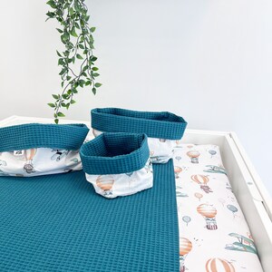 Water resistant changing pad with extra sheet, nursery changing table top, Wasserabweisende, baby room travel pad, cotton changing trail image 4