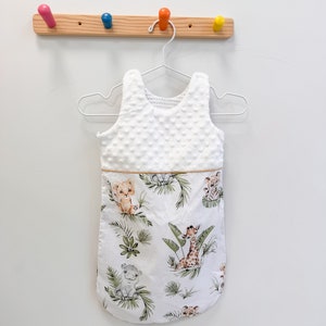 Saco de dormir de algodón personalizado para bebé, pijama para bebé, saco de dormir, saco de dormir de invierno para bebé, varios tamaños, otoño, sin mangas, regalo, safari