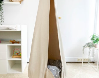 Columpio tipo capullo para niños, columpio colgante beige para habitación infantil, hamaca para niños pequeños, columpio de porche