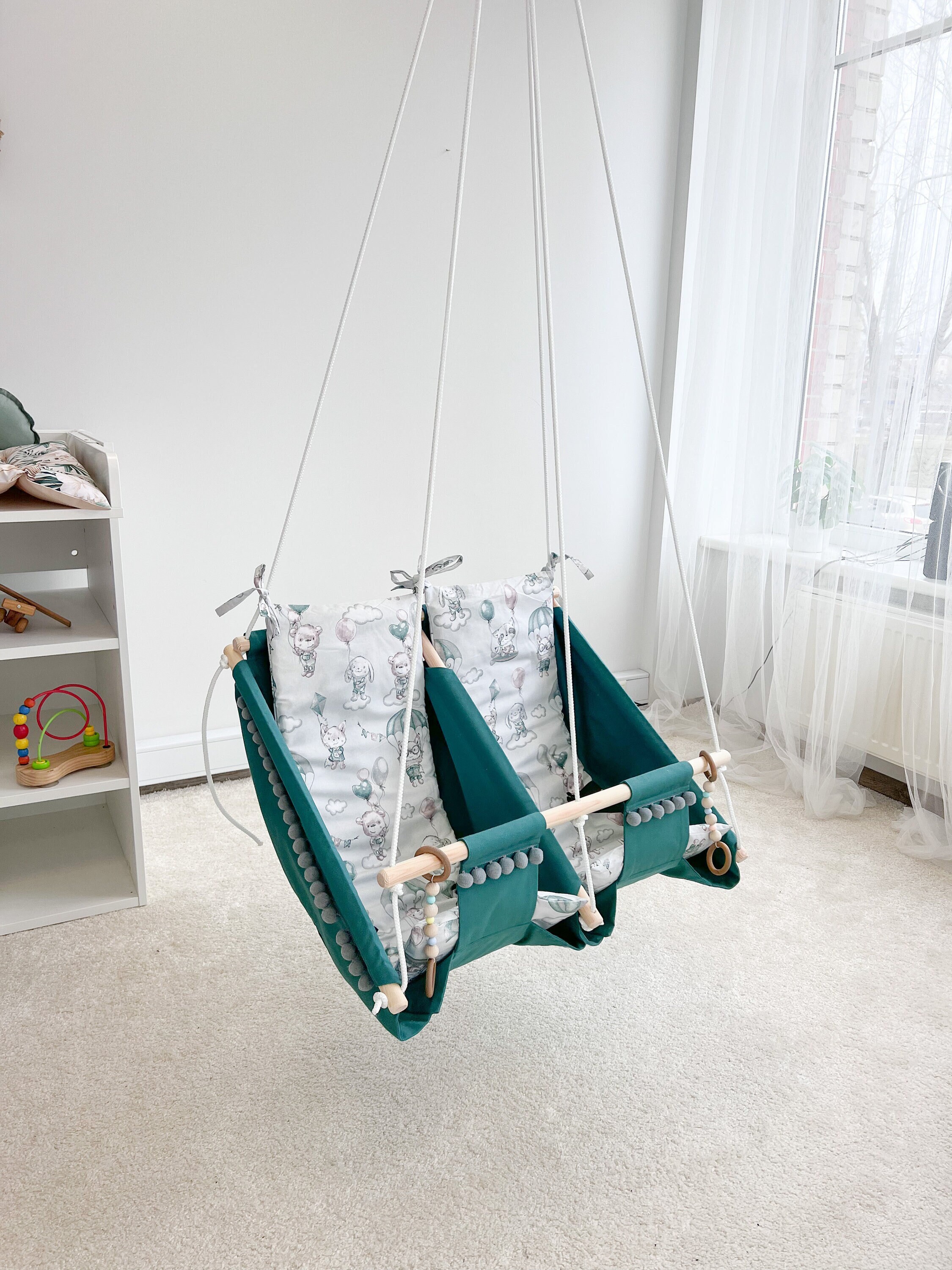 Swings for twins, Indoor swing for Toddler Outdoor twin swing, Personalized hammock swing set,Porch swing Outdoor, Personalized twin gift
