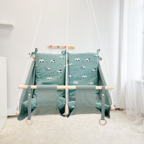 Twin boys swing, Kids swing, Swings for twins, Indoor swing for Toddler Outdoor twin swing, Personalized hammock swing set, Porch Outdoor