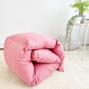 Alfombrilla de color sólido para niños, alfombrilla para la siesta de los niños, juego de carpa para dormir, alfombrilla para descansar en el suelo, cama con almohada de algodón, regalo personalizado para niños, regalo para acampar