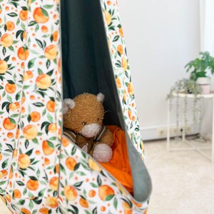 Cocoon pod swing for kids,  cozy swing seat for toddlers kids room, indoor hammock, swing seat for kids, garden egg swings