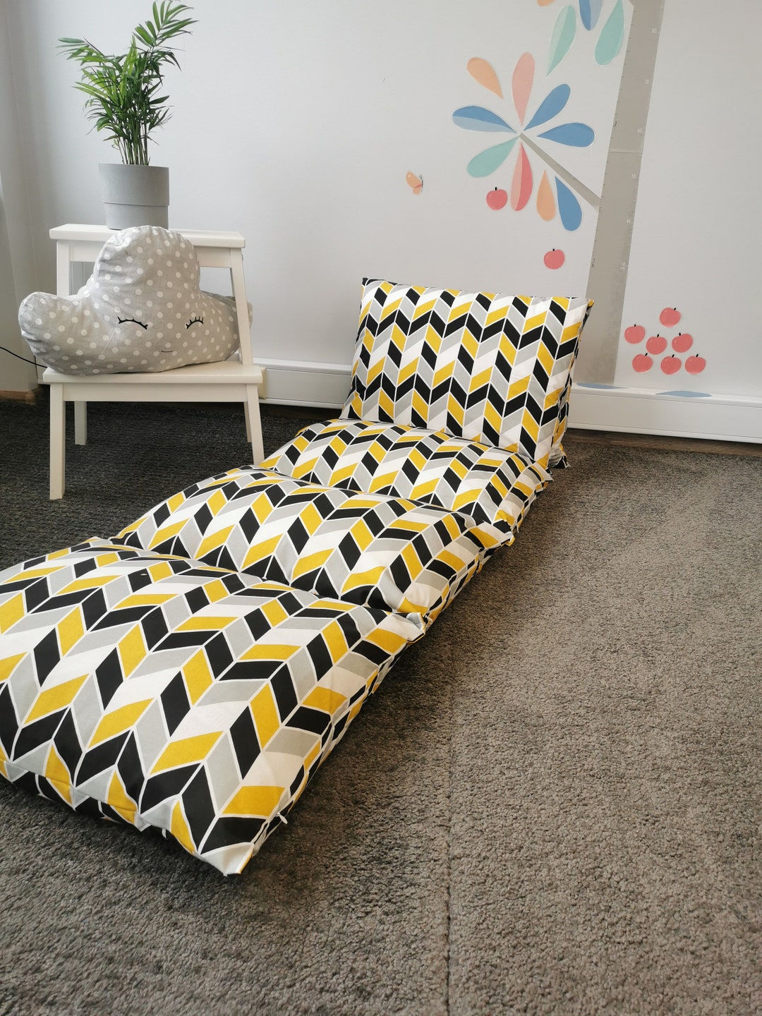 Tent Sleepover Set Floor Rest Mat Pillow Bed Mat Reversible Etsy