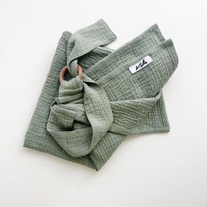 Sciarpa Per Allattamento In Mussola - 70x230 Cm, Cotone, Colore Rust - Foto 4