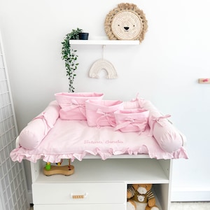 Pastell Rosa Wickelauflage, Wickelunterlage mit Körbchen, Wickelunterlage mit Körbchen, Wickelunterlage, Wickelunterlage, Wickelunterlage, Wickelunterlage, Wickelunterlage, Wickelauflage, Stoffkörbchen