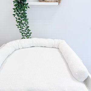 White Changing pad for nursery, Changing try, Topper for changing table, Baskets for nursing, Monochrome nursery, Gift, travel,babyshower