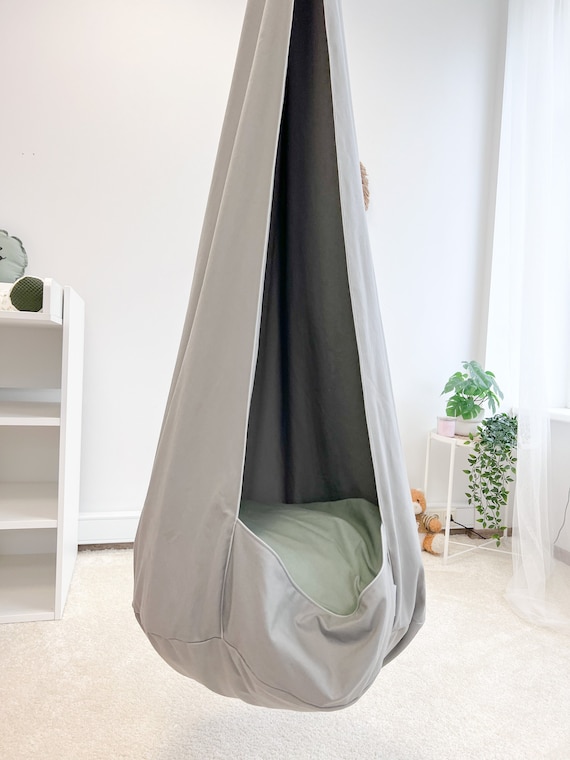Kids Hammock Swing Hanging Children Swing Indoor Outdoor Fabric Hammock Seat Toddler Swing Cocoon Pod Swing Hammock Chair Etsy