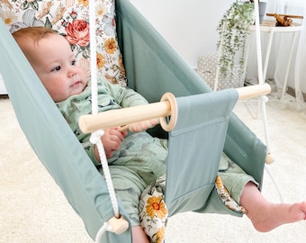 Toddler swing, Child Outdoor hammock, Gray Garden Swing Schaukel Balançoire  Hammock s 3 in 1, Indoor Montessori Rope Swing