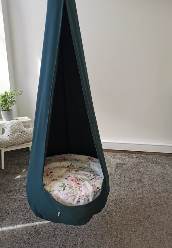 Cocoon Swing for Kids Indoor Therapy Swing Gray Cocoon 