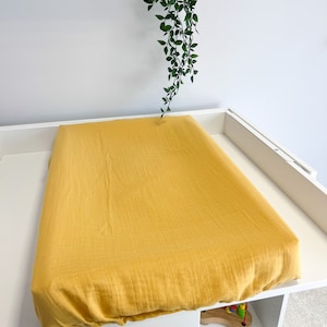 Housse pour matelas à langer, Housse respirante en double gaze, Matelas à langer, Matelas à langer portable image 5