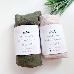 Changing mat cover, Double gauze breathable cover, Diaper changing mat, portable changing mat, Crib Sheets, Basinet sheets, Beige, Grey Whit