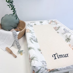 Funda para cambiador, Funda transpirable de gasa doble, Cambiador de pañales, Cambiador portátil, Mesa cambiador, Habitación infantil para bebé, Regalo