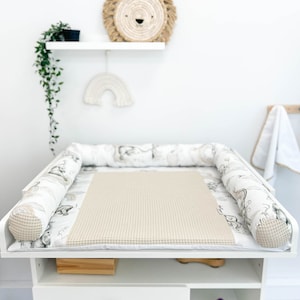 Aankleedkussen met extra laken, waterbestendig aankleedkussen, opwindkussen, aankleedkussen Aankleedkussen babykamer, Wasserabweisende