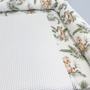 Matelas à langer en tissu, matelas à langer avec paniers d'accessoires, couverture pour bébé, coussin de voyage pour chambre de bébé, matelas à langer beige, matelas à langer image 5