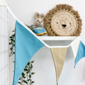 Hanging triangle flag pennant banner, bunting banner, triangle bunting, pennant chain, wimpelkette fur kinder, cotton flags, party decor
