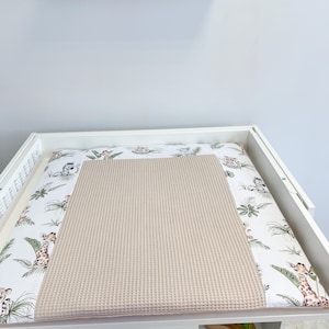 Matelas à langer en tissu, matelas à langer avec paniers d'accessoires, couverture pour bébé, coussin de voyage pour chambre de bébé, matelas à langer beige, matelas à langer Style 1