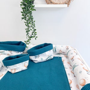 Cambiador resistente al agua con sábana adicional, cambiador para habitación de bebé, cambiador impermeable, cambiador de viaje para habitación de bebé, cambiador de algodón