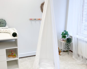 Balançoire White Cocoon Kids, Cadeau personnalisé Noël, Balançoire pour tout-petits, Chaise hamac, décor de salle de jeux Chaise suspendue pour enfants, Balançoire sensorielle enfant