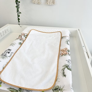 Funda para cambiador, bandeja para mesa, cubrecambiador, funda de tela de algodón, cambiador, cambiador de pañales, tapete portátil, tablero para cambiador