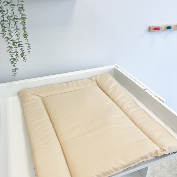 Cambiador de bebé resistente al agua beige, Wasserfeste Wickelauflage, juego de mesa de cambio, almohadilla de envoltura para bebé, almohadilla repelente al agua, guardería para bebés