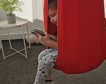 Kids Cocoon Swing, Cotton Hanging Chair, Playroom Decor