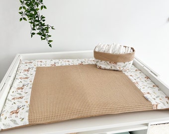 Wasserabweisende Wickelauflage, Beige Changing pad, Cotton changing pad, winding pad,wrapping pad, changing Water repellent changing pad