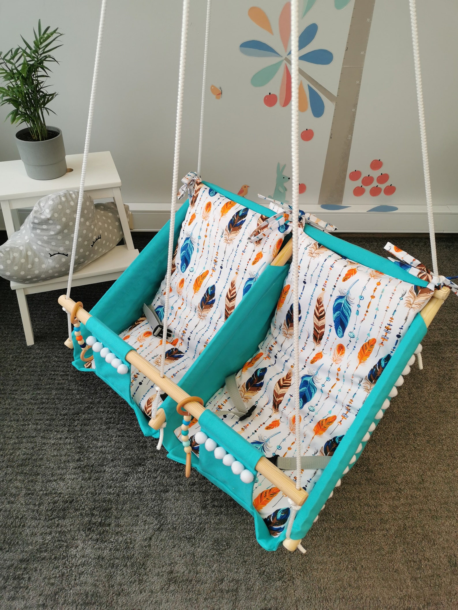 Hammock swings twins Baby hammock swings Newborn Twin Etsy