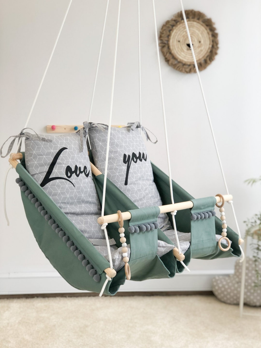 Swings for Twins, Indoor Swing for Toddler Outdoor Twin Swing
