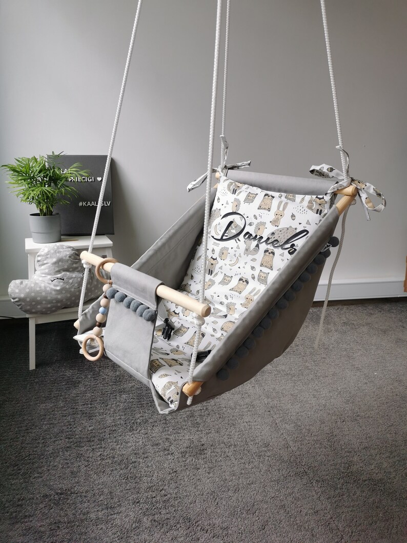 Baby swing Newborn hammock swing Wooden Indoor Outdoor Etsy