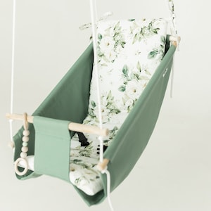 Hamaca swing Niños High Back Indoor Outdoor swing Set Porche, Regalo de Navidad para niños pequeños, Hamaca Schaukel Balançoire, Columpio de cuerda Montessori