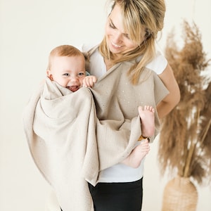 Sciarpa Per Allattamento In Mussola - 70x230 Cm, Cotone, Colore Rust - Foto 12